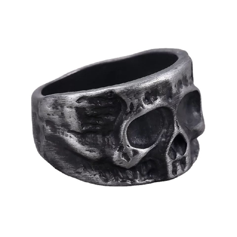 Men's Skull Ghost Head Ring Punk Style Retro Funny Ring